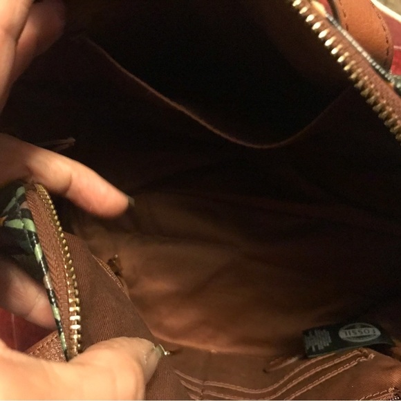 Fossil Rare Brown Leather Doctors Satchel Handbag - Picture 6 of 7